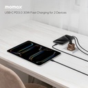 MOMAX 1-CHARGE GAN 30W 2 PORT CHARGER