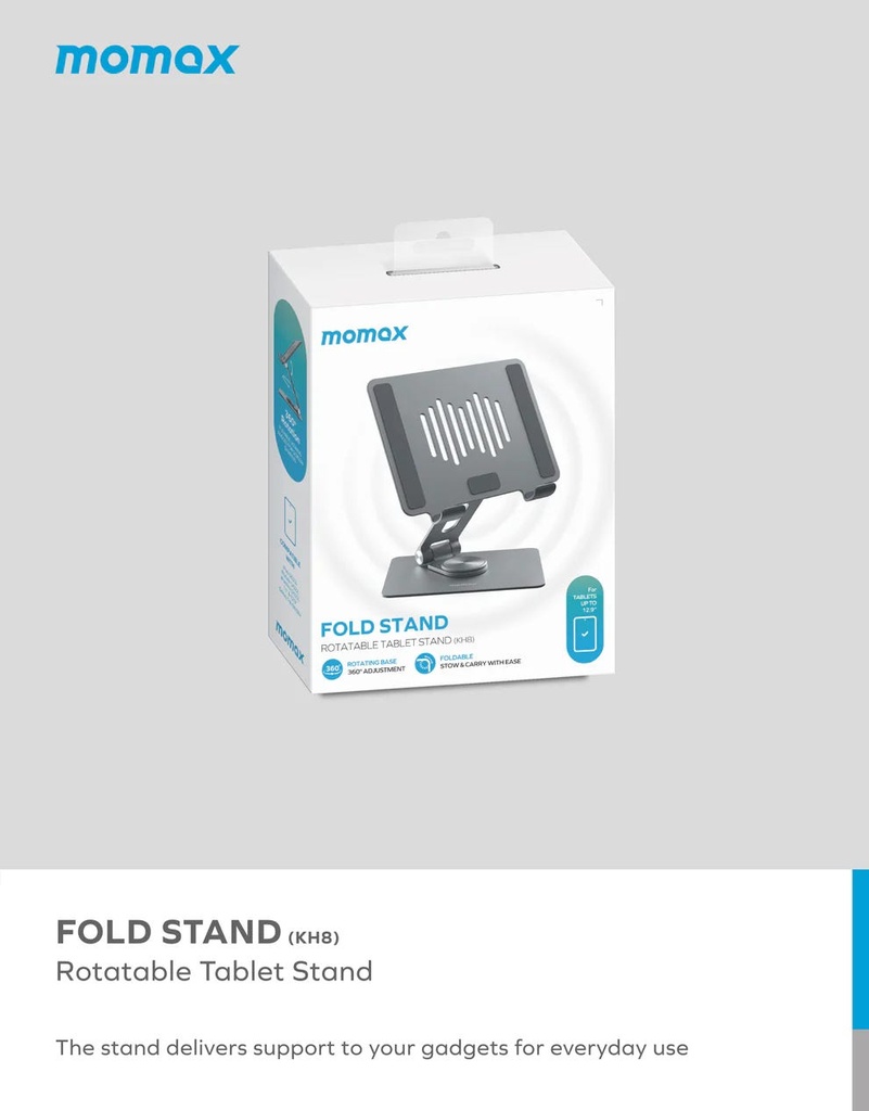 MOMAX ROTATABLE TABLET FOLD STAND-(KH8E)