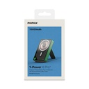 MOMAX 1-POWER X PRO+ 10000mAh MAGNETIC WIRELESS POWER BANK WITH STAND AND BUILT-IN USB-C CABLE (Green)