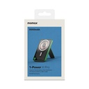 MOMAX 1-POWER X PRO 5000mAh MAGNETIC WIRELESS POWER BANK WITH STAND AND BUILT-IN USB-C CABLE (green)