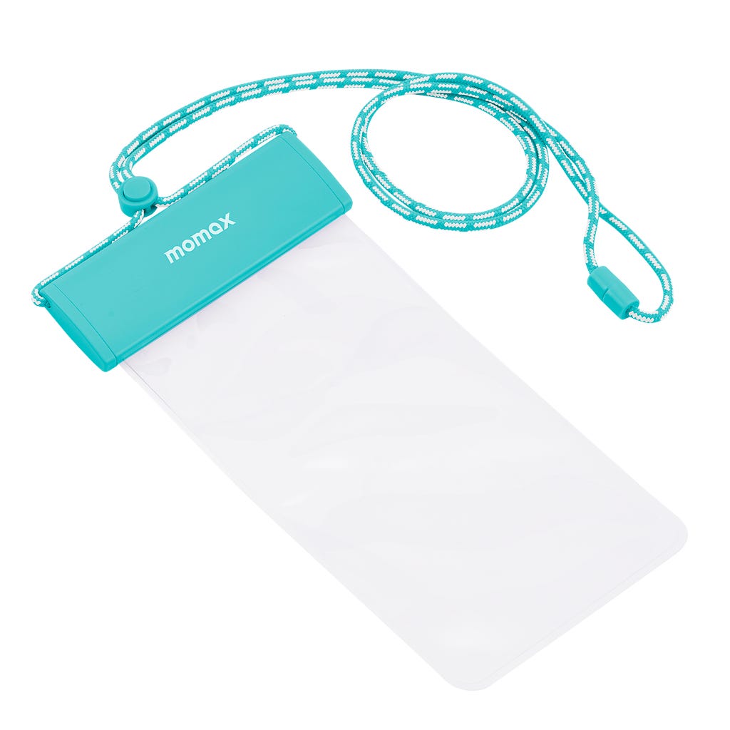 MOMAX WATERPROOF PHONE PROTECTION BAG + HANGING CORD BLUE