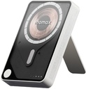 MOMAX 1-POWER X PRO+ 10000mAh MAGNETIC WIRELESS POWER BANK WITH STAND AND BUILT-IN USB-C CABLE (White)
