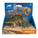 2 pcs Stegosaurus in open touch box