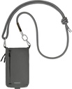 MAGEASY Phone Sacoche Utility Crossbody Bag + Strap Phone Lanyard 8.3mm- Graphite Black + Concrete Gray 