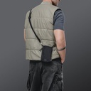 MAGEASY Phone Sacoche Utility Crossbody Bag (Cordura) + Strap Phone Lanyard 8.3mm-Graphite Black (Cordura) + Black 