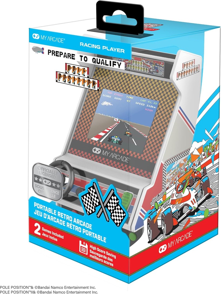 MY ARCADE RACING PLAYER POLE POSITION PORTABLE RETRO ARCADE