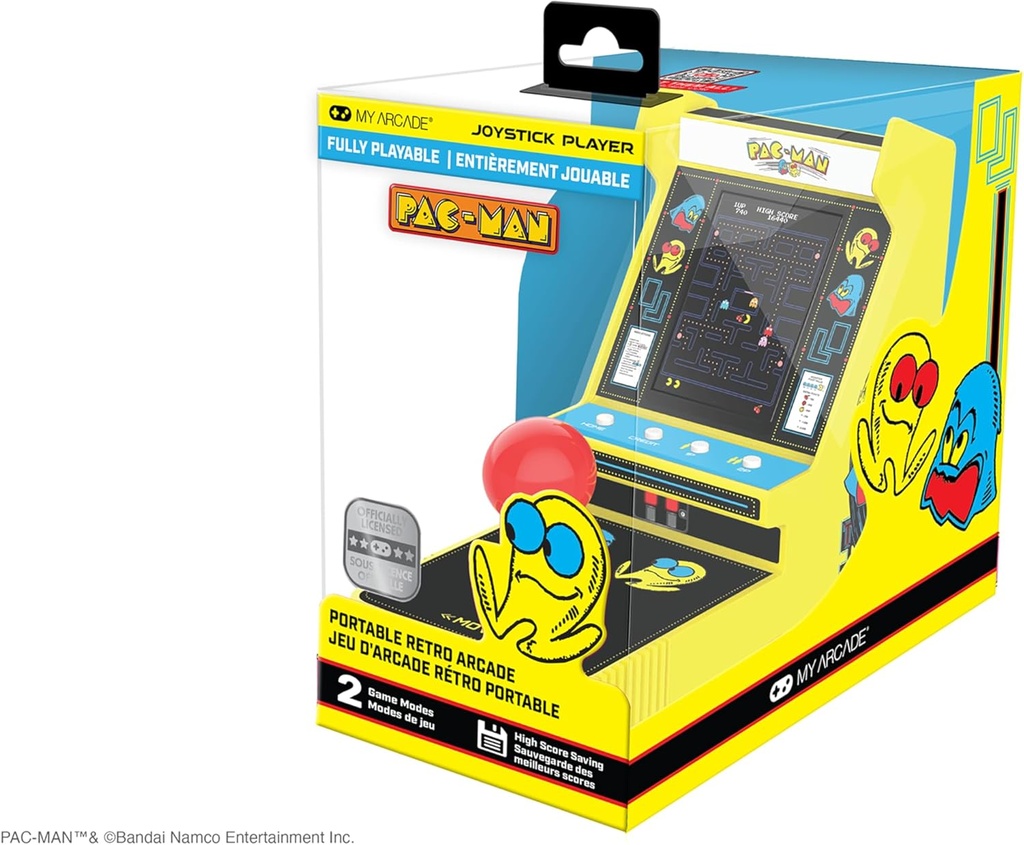 MY ARCADE JOYSTICK PLAYER PAC-MAN PORTABLE RETRO ARCADE