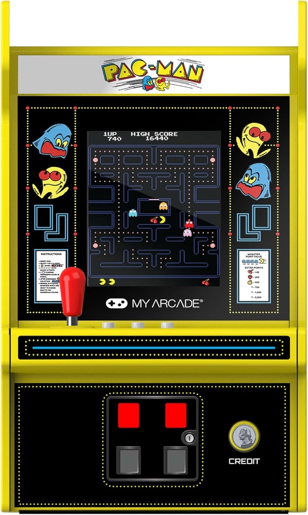MY ARCADE 6.75" COLLECTIBLE RETRO PAC-MAN 40TH ANNIVERSARY MICRO PLAYER (PREMIUM EDITION) - GOLD/BLACK