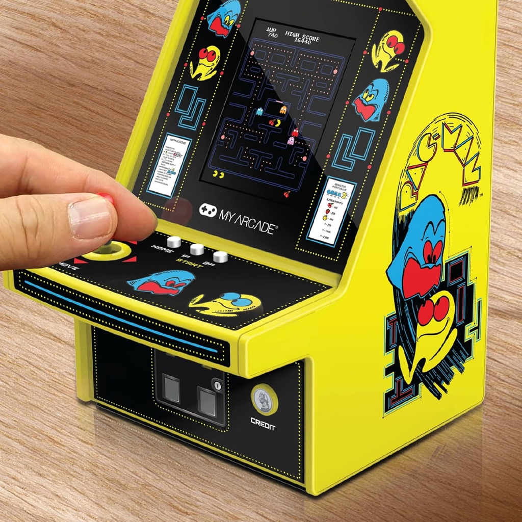 MY ARCADE 6.75" COLLECTIBLE RETRO PAC-MAN 40TH ANNIVERSARY MICRO PLAYER (PREMIUM EDITION) - GOLD/BLACK