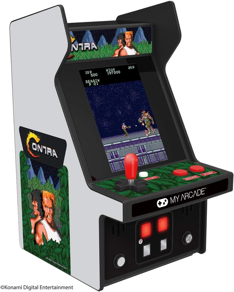 6.75" COLLECTIBLE RETRO CONTRA MICRO PLAYER (PREMIUM EDITION)- GRAY/BLACK