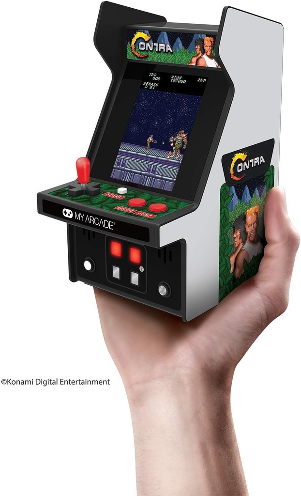 6.75" COLLECTIBLE RETRO CONTRA MICRO PLAYER (PREMIUM EDITION)- GRAY/BLACK