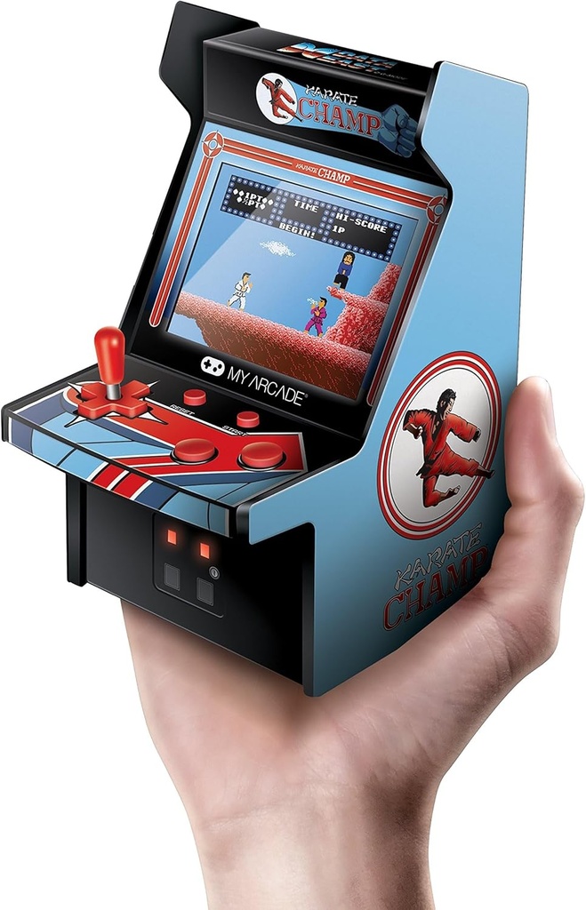 6.75" COLLECTIBLE RETRO KARATE CHAMP MICRO PLAYER - BLUE & BLACK