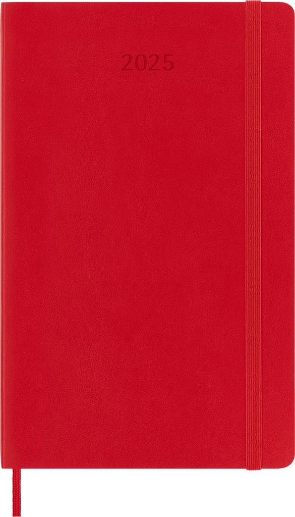Moleskine Classic 12Month Daily Planner Large (5" x 8.25") Soft Cover Scarlet Red