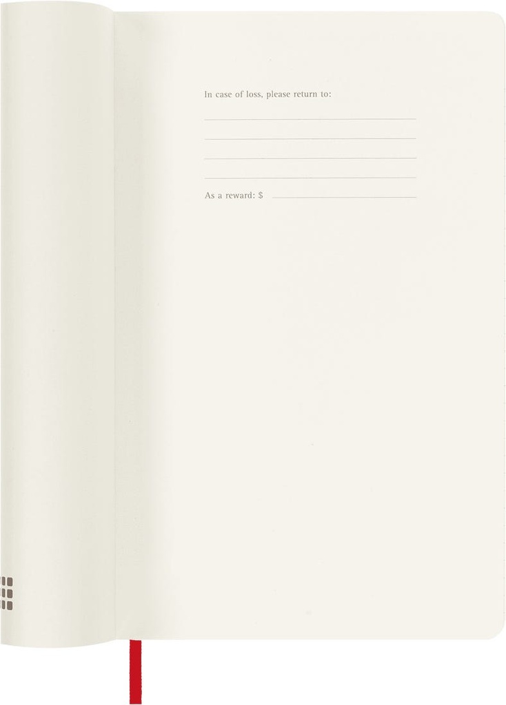 Moleskine Classic 12Month Daily Planner Large (5" x 8.25") Soft Cover Scarlet Red