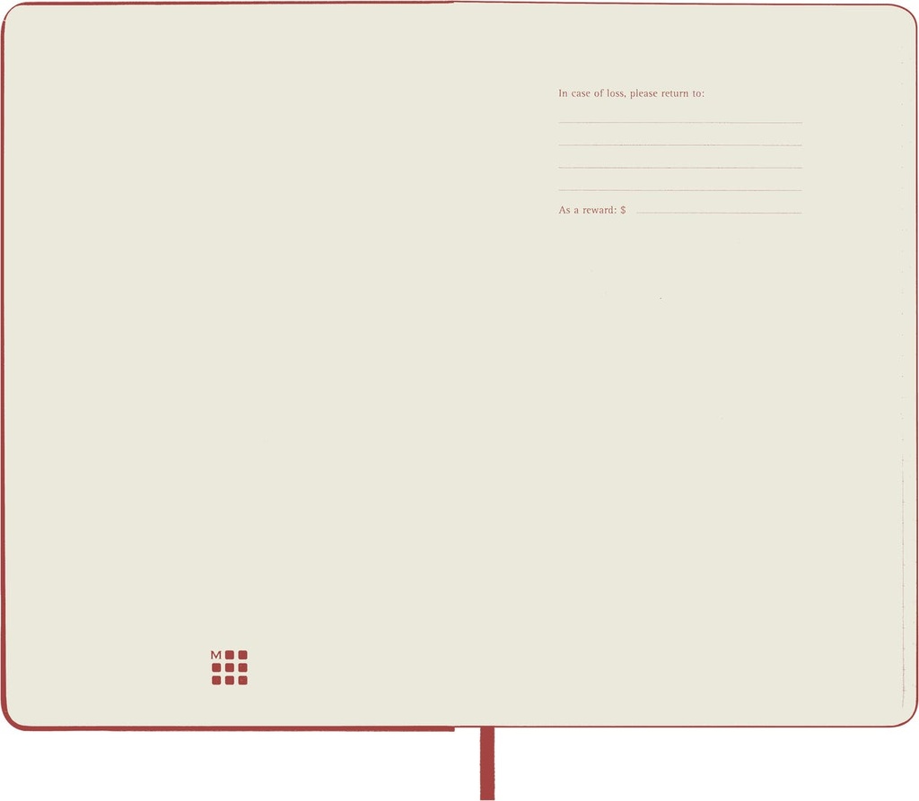 Moleskine Classic 12Month Daily Planner Large (5" x 8.25") Hard Cover Scarlet Red