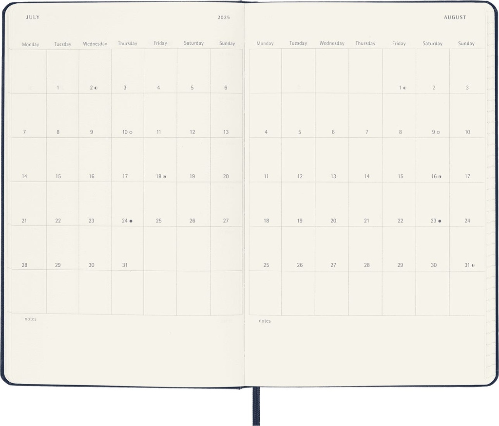 Moleskine Classic 12Month Daily Planner Large (5" x 8.25") Hard Cover Black