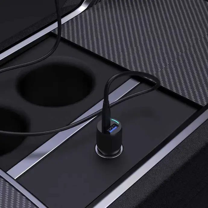 Powerology Dual Port Car Charger Black