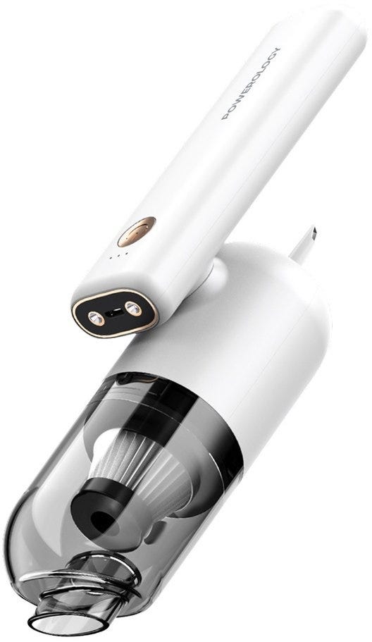 Powerology Vacuum Blower Inflator Handheld All-In-One Device White