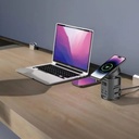 Powerology Magsafe Power Hub USB-C Power Delivery And USB-A QC 3.0 Black
