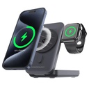 Powerology 10000mAh Qi2 - 15W iPhone 15 Magsafe Powerbank - Watch Charger Black