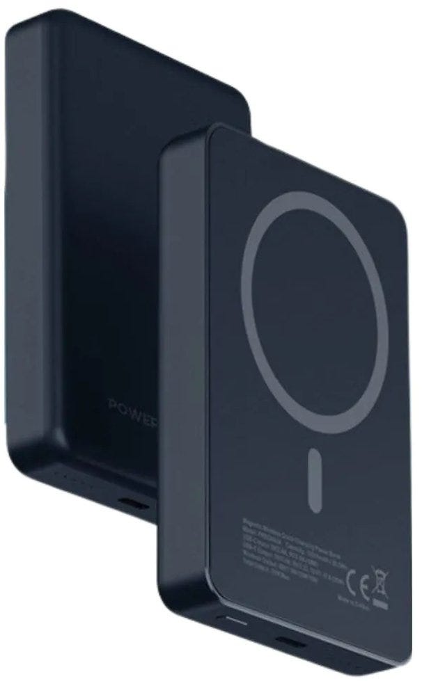 Powerology 10000mAh Magsafe Aluminum Powerbank Dark Grey