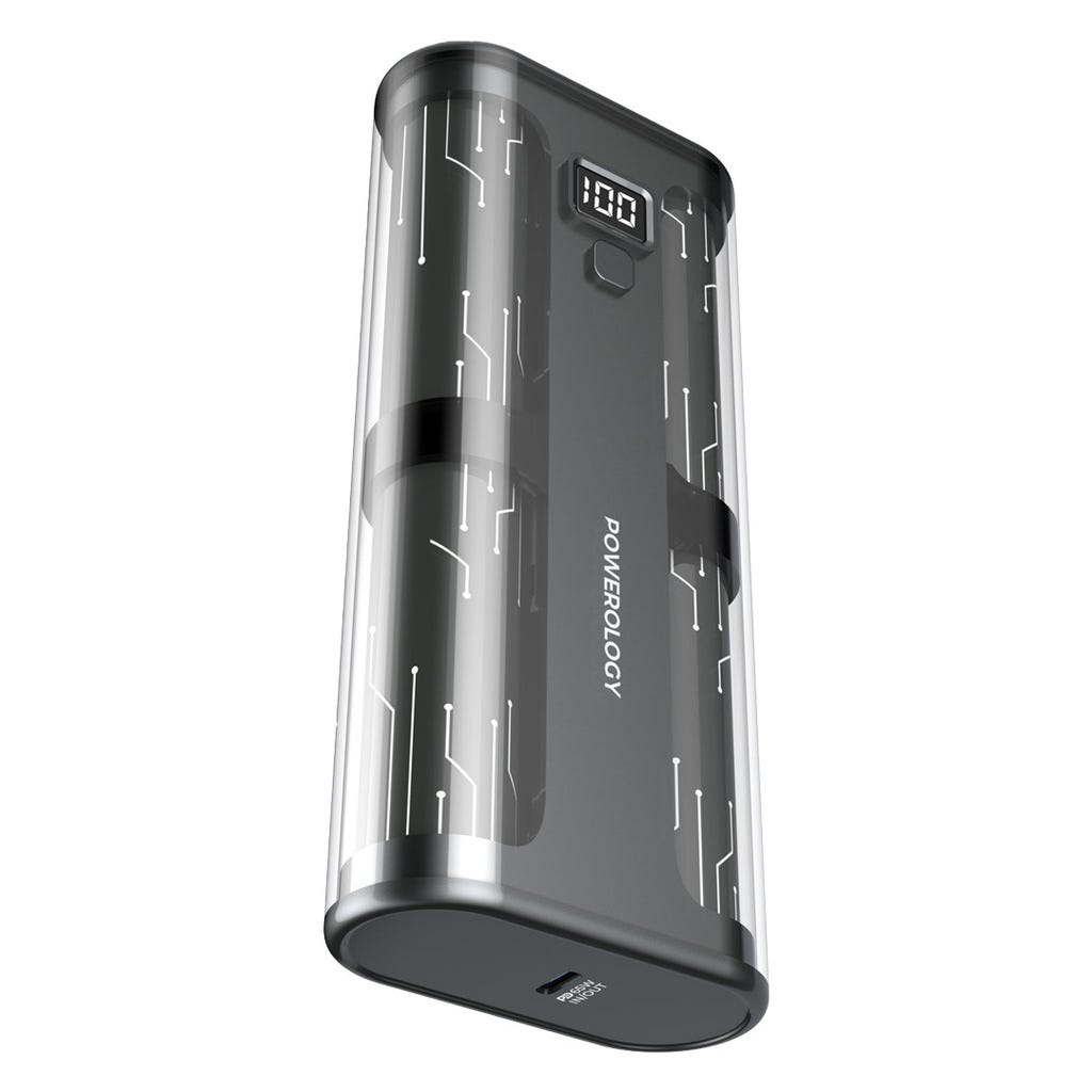 Powerology 20000mAh Crystalline Series Power Bank Black