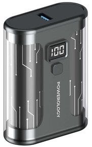 Powerology 10000mAh Crystalline Series Power Bank Black
