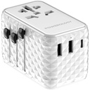 Powerology GaN 20W PD Universal Adapter Retractable Type-C Cable White