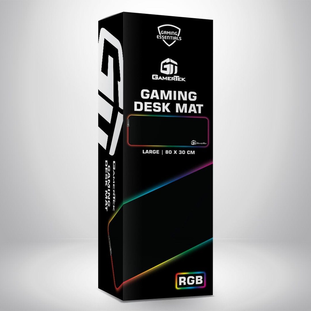 GamerTek Midnight Black RGB Desk Mat