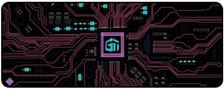 GamerTek Circuit Hot Pink Desk Mat