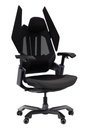 GamerTek Final Boss Gaming Chair – Black & Gray, Fabric & Mesh, Dual Lumbar Support, Adjustable Armrests