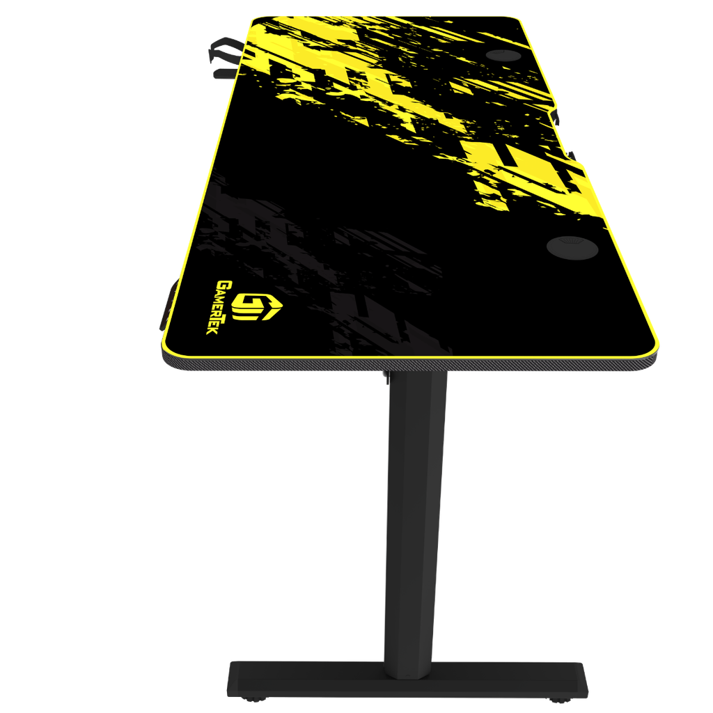 GamerTek GT-Elevate X Gaming Desk - Yellow & Black