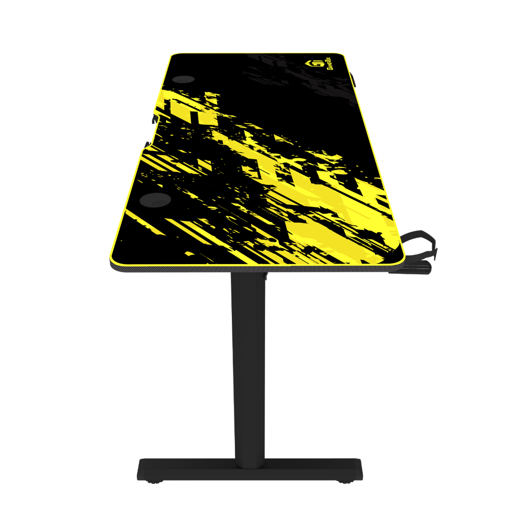 GamerTek GT-Elevate X Gaming Desk - Yellow & Black
