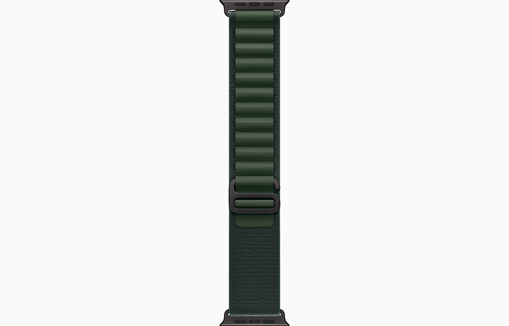 Apple Watch Ultra 2 GPS + Cellular 49mm Black Titanium Case with Dark Green Alpine Loop - Medium