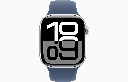Apple Watch Series 10 GPS 42mm Silver Aluminium Case with Denim Sport Band - M/L