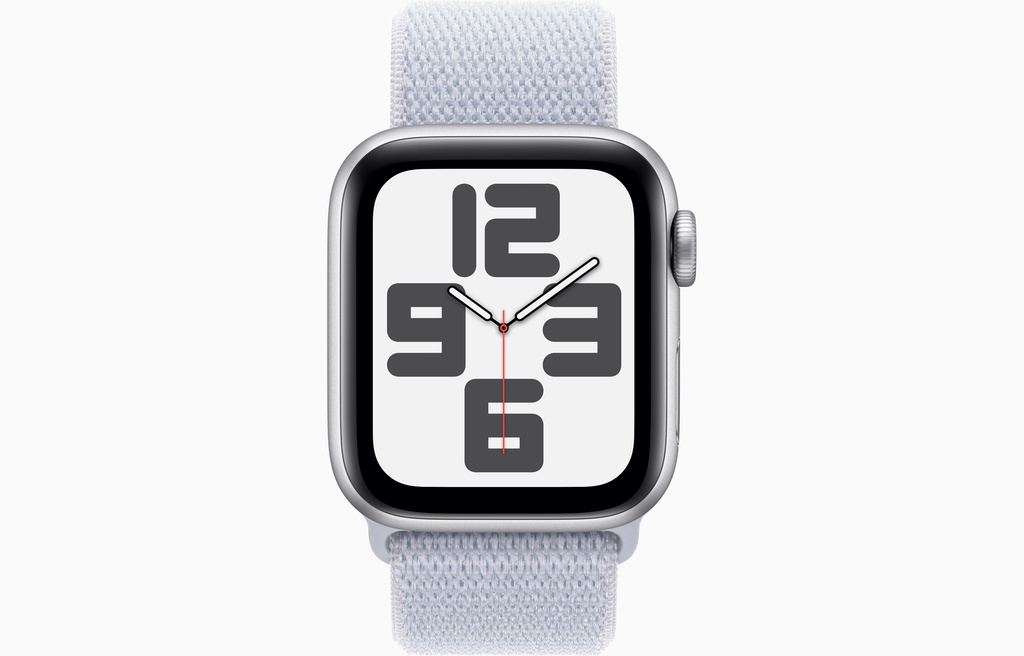 Apple Watch SE GPS 40mm Silver Aluminium Case with Blue Cloud Sport Loop