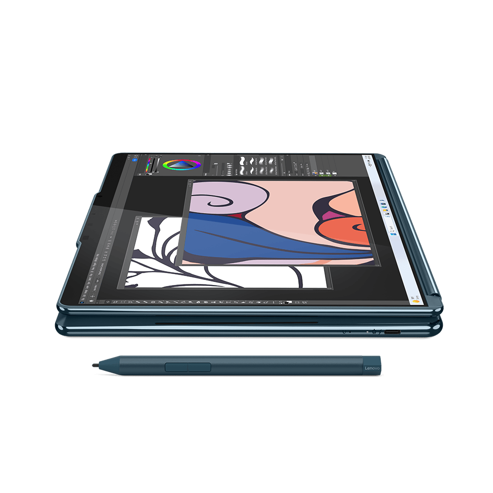 Lenovo Yoga Book 9 13IMU9 (Ultra 7 155U, 16GB, 1TB, 2x 13.3" 2.8K Oled, Teal, Win 11) 2 Yrs P-Warra