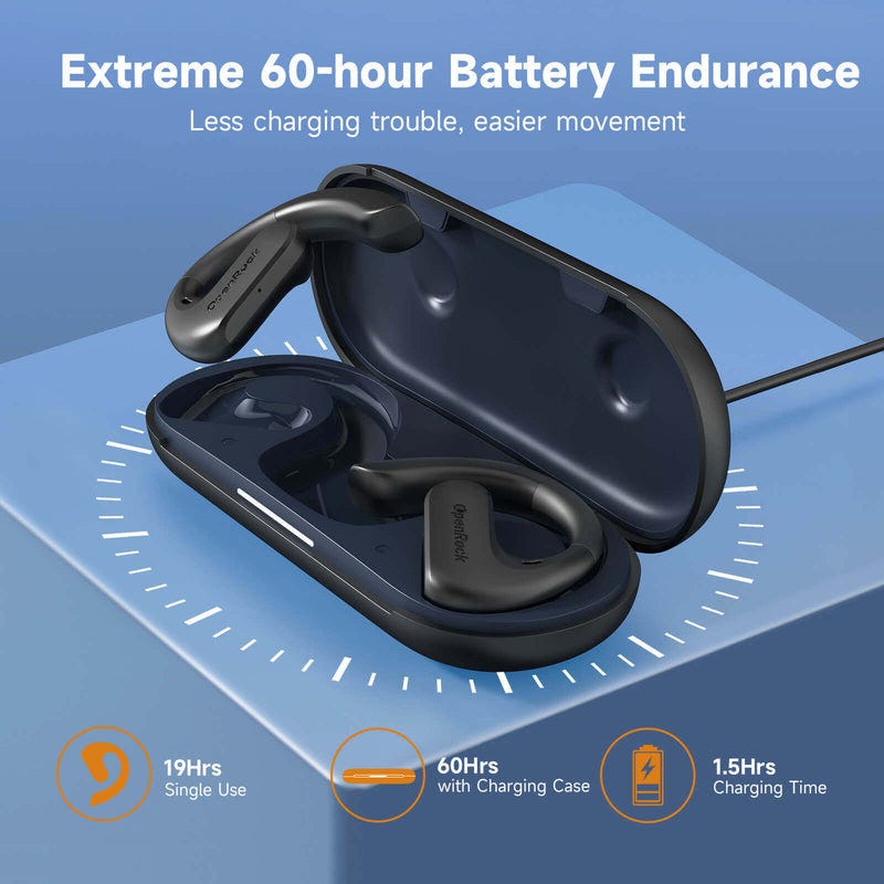 OpenRock S Open-Ear Air Conduction Sport Earbuds Sand