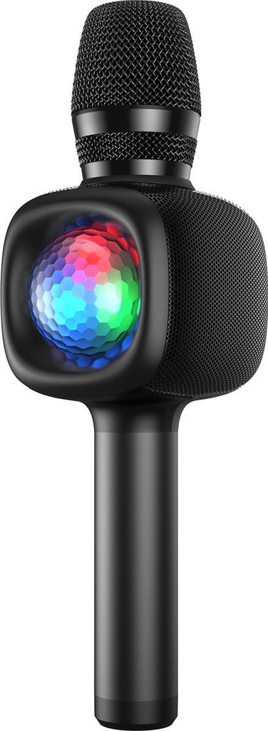 OneOdio Star10 Wireless Bluetooth Karaoke Microphone with Disco Light Black