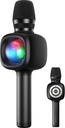 OneOdio Star10 Wireless Bluetooth Karaoke Microphone with Disco Light Black