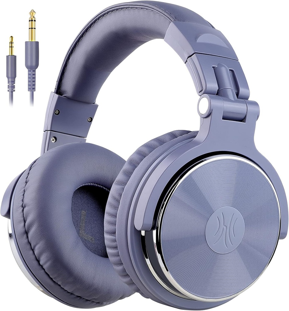 OneOdio Pro-10 Over Ear Headphone, Wired DJ Bass Headsets with 50mm Driver, Foldable Lightweight Light Blue