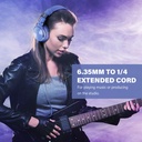 OneOdio Pro-10 Over Ear Headphone, Wired DJ Bass Headsets with 50mm Driver, Foldable Lightweight Light Blue