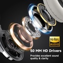 OneOdio Pro-10 Over Ear Headphone, Wired DJ Bass Headsets with 50mm Driver, Foldable Lightweight Silver