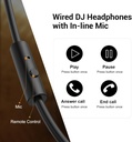 OneOdio Pro-10 Over Ear Headphone, Wired DJ Bass Headsets with 50mm Driver, Foldable Lightweight Black/Red
