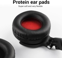 OneOdio Pro-10 Over Ear Headphone, Wired DJ Bass Headsets with 50mm Driver, Foldable Lightweight Black