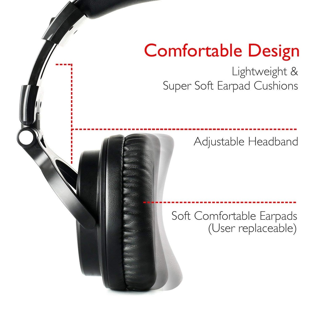 OneOdio Pro C Wired + Wireless Headphones Black