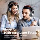OneOdio Pro 50 Studio Wired Headphones Hi-Res Audio Dark-silver