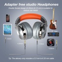 OneOdio Pro 50 Studio Wired Headphones Hi-Res Audio Dark-silver