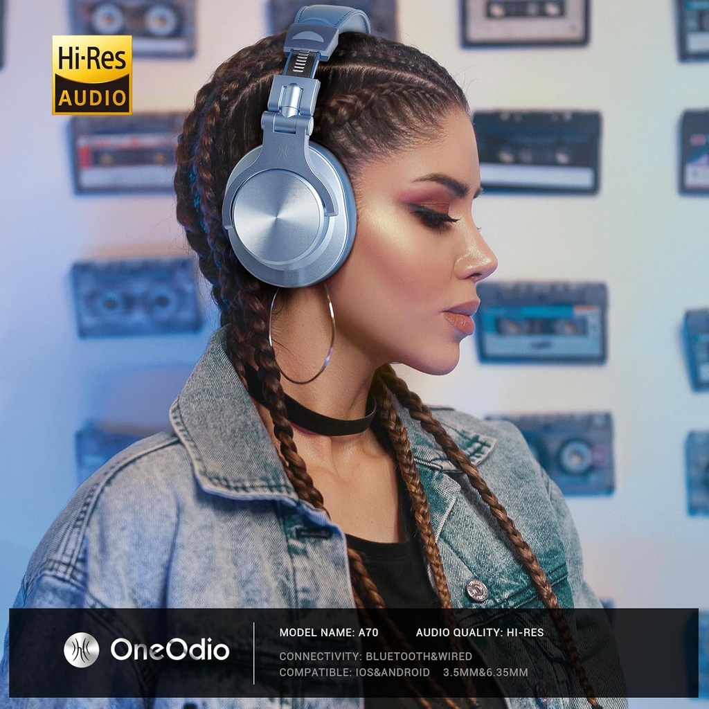 Oneodio Fusion/A70 Hi-Res Headphones Sky-blue