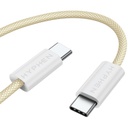 HYPHEN VIBE Braided Type C to C Cable - 60W - Yellow - 1M